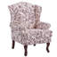 Upholstered Chenille Wingback Chair-1557988240