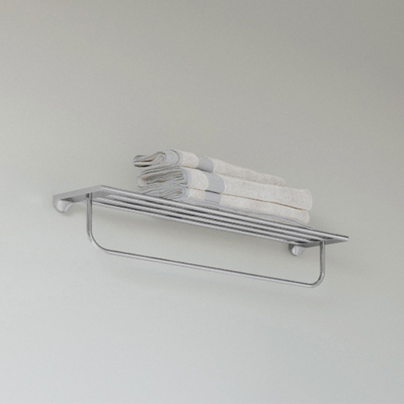 Imperia Metal Floating Shelf with Towel Bar