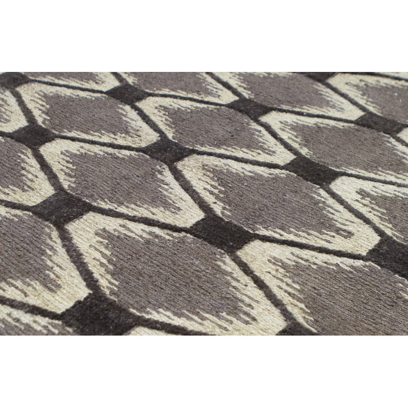 Geometric Area Rug in Brown