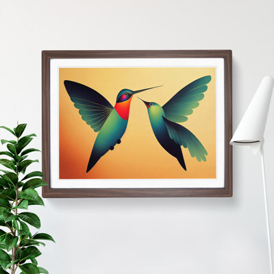 Unique Hummingbirds Abstract - Framed Print