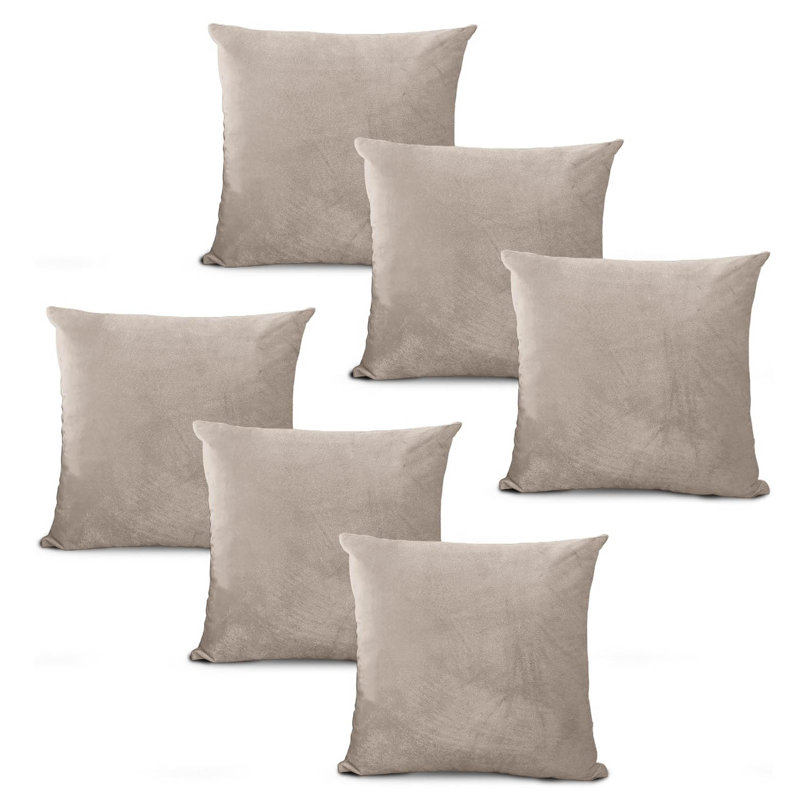 Brown Square Cushion, Beige