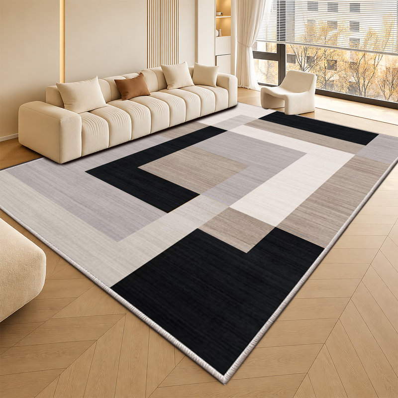 Aspire Homeware Neutral Geometric Area Rug Modern Indoor Carpet, Rectangle 200 x 290 cm