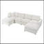 Chenille recouverte de 2 repose-pieds mobiles et 1 coussin décoratif-1880908617