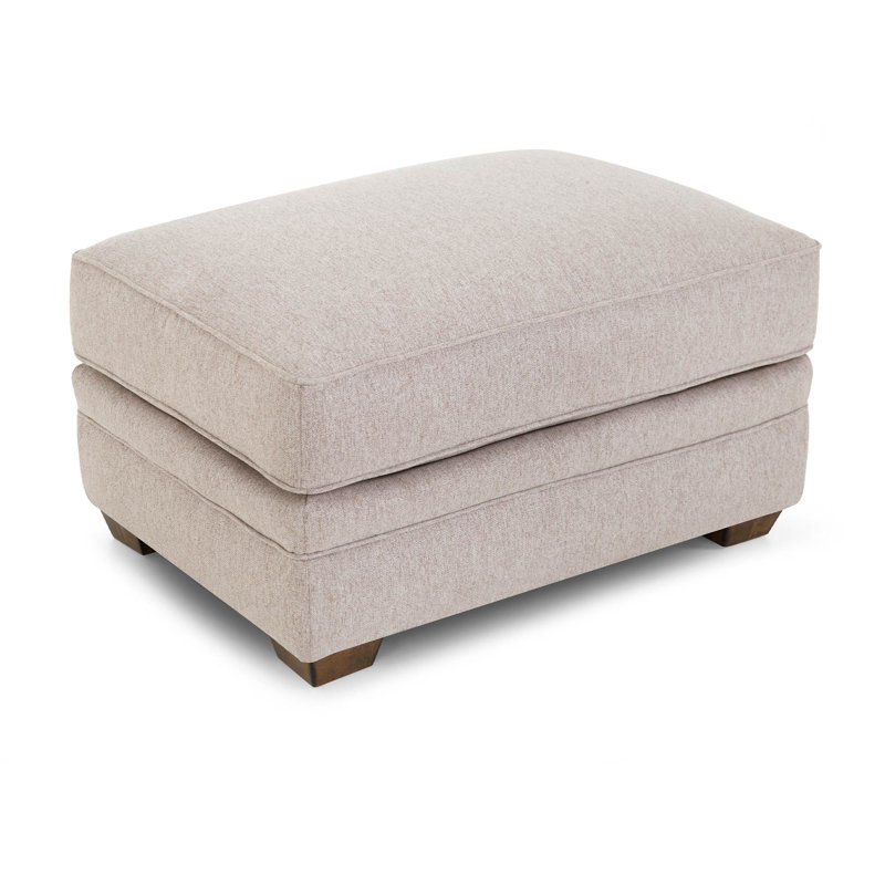 Mascoutah Upholstered Ottoman, Nickel 100% Polyester