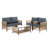 New Comming Patio Brown PE Wicker Sofa Set With Grey Cushion-584755235