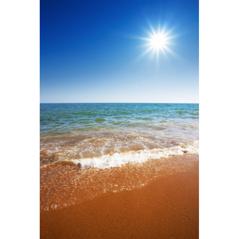 Idyllic Beach and Sea 1 Piece Wrapped Canvas Wall Art, 122cm H x 81cm W