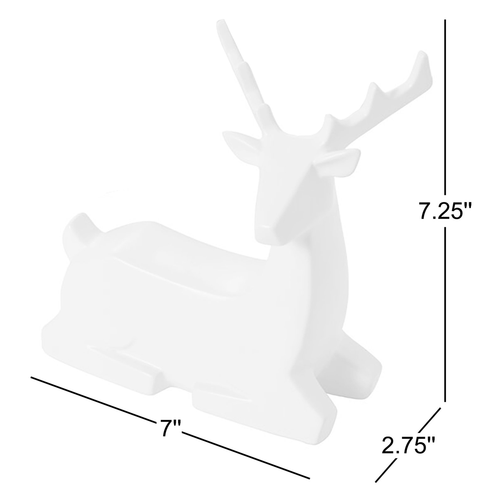 Minimal Deer Figurine 7"x 2.75"x 7.25"