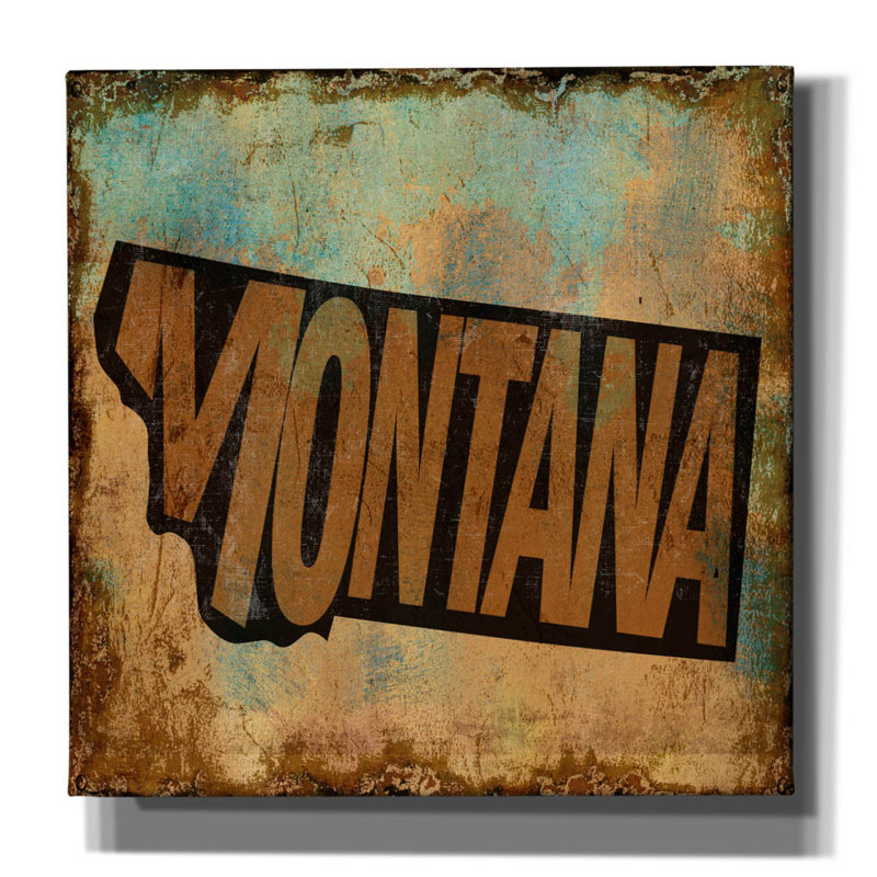 «Montana» par Art Licensing Studio, art mural sur toile, H 12 po x l 12 po x P 0,75 po