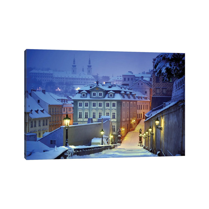 Prague In White by Martin Froyda - Wrapped Canvas Print, 66.04 cm H x 45.72 cm W x 1.91 cm D