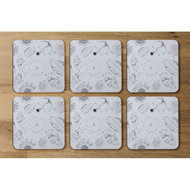 Square 6 Piece Coaster Set