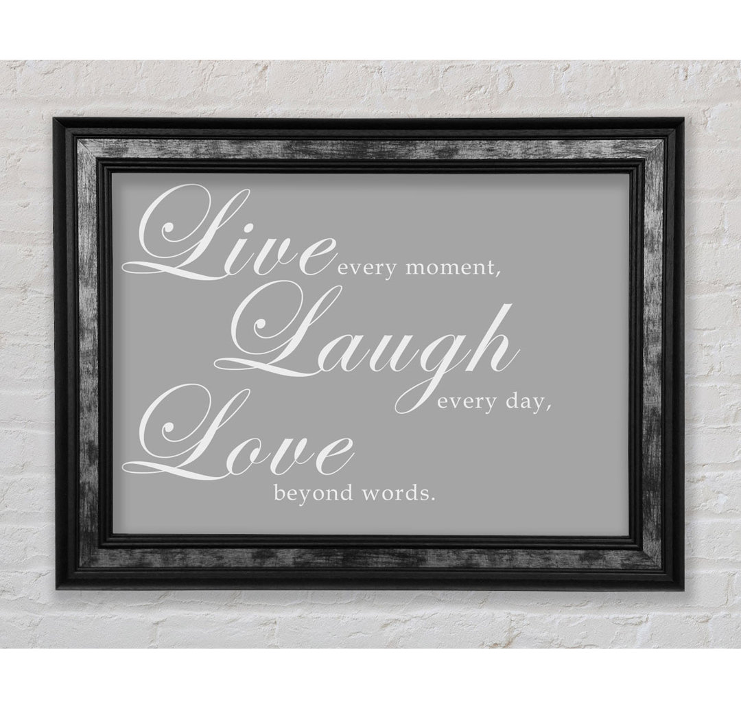 Love Quote Live Laugh Love 2 - Einzelne Bilderrahmen Kunstdrucke