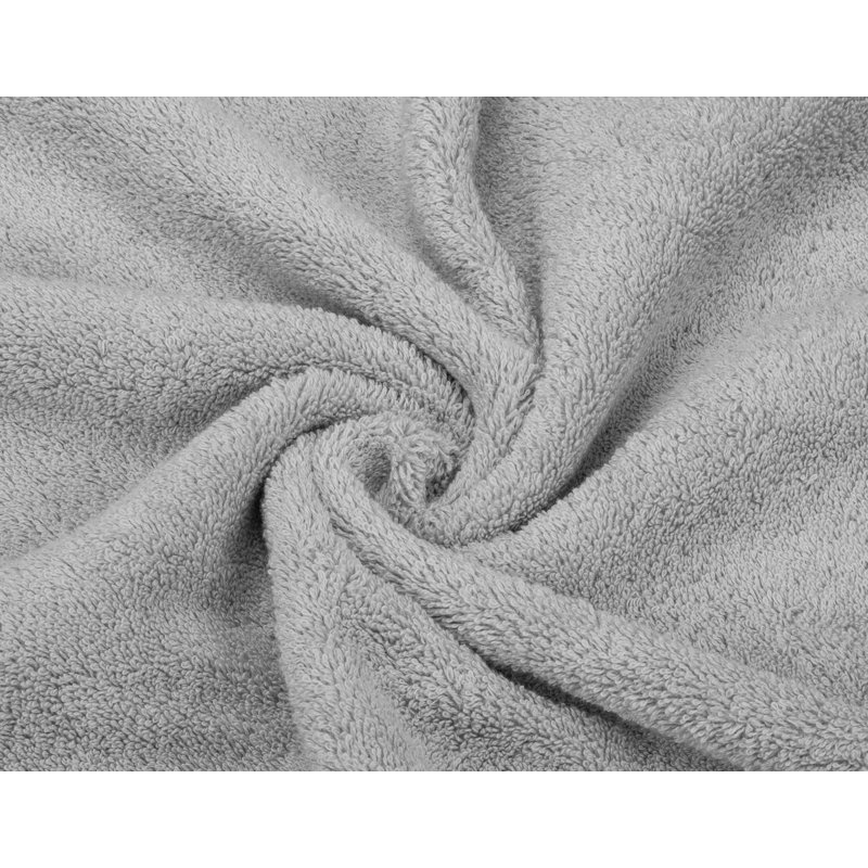 100% Cotton Premium Turkish Bath Towel Set, 6 Piece Super Soft and Absorbent Darcelle Collection, Rockridge Gray
