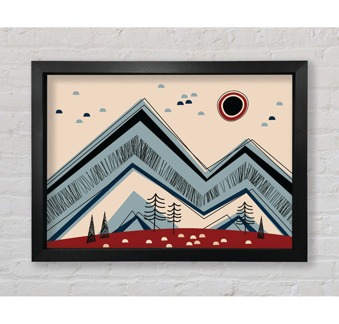 Triangle Mountain Sun Rise - Einzelner Bilderrahmen Kunstdrucke