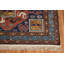 Tapis oriental antique à teinture végétale bleu Kazak