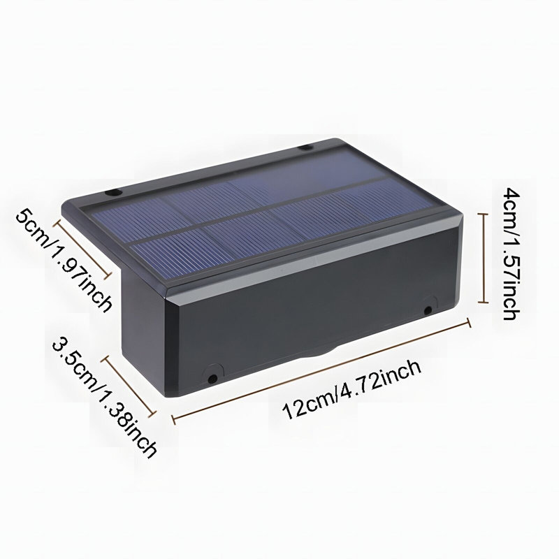 Paquet de 4 lampes de terrasse 1,6 "à DEL intégrées à énergie solaire