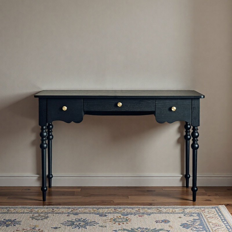 Bureau d'écriture en bois noir exquis