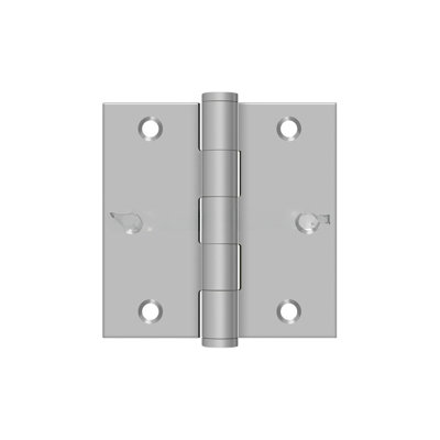 Charnière carrée en acier inoxydable brossé 3 "x 3" SS33U32D Deltana