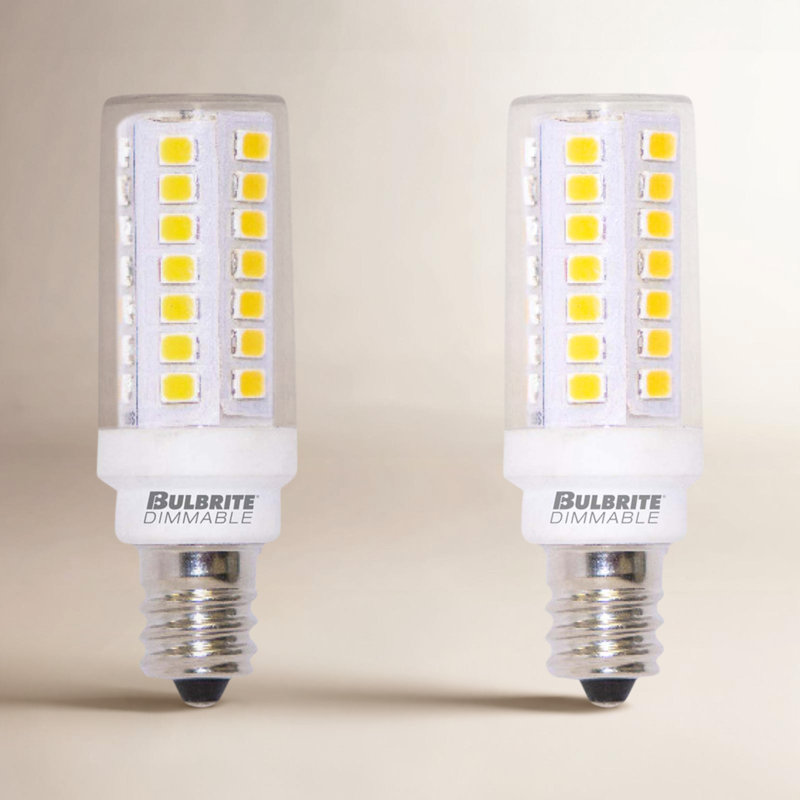 5 watts (équivalent à 60 watts), ampoule à DEL T6 à intensité variable, blanc chaud (3000 K) / culot candélabre, 3000 K