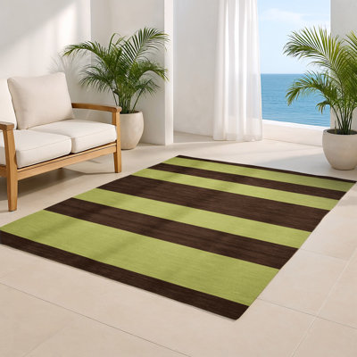 Tapis intérieur / extérieur vert HorizontalStripes