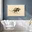 Art rétro de souris sur fond beige naturel - reproduction d'art sur toile encadrée-211345521-211345527