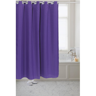 Rideau de douche simple Cyra Waffle Weave