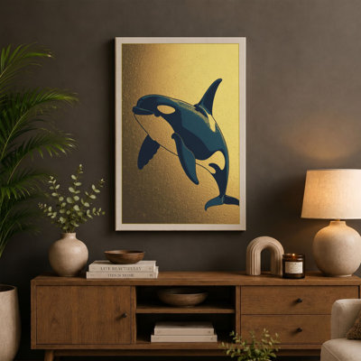 Breaching Orca Coastal - Wrapped Canvas