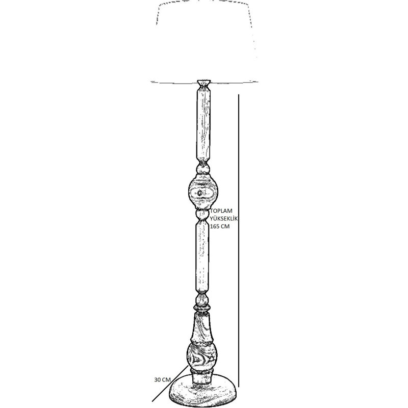 Lampe sur pied 59 po Nelya