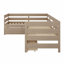 Lit plateforme en L avec trois tiroirs de rangement-603410478