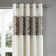 Lattice Cut Velvet 66x72 Inch Lined Eyelet Curtains Two Panels Natural