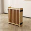 Élégante barrière pour chien autoportante en bois à 6 panneaux avec porte de grange coulissante et beaucoup de rangement, idéale pour les maisons modernes