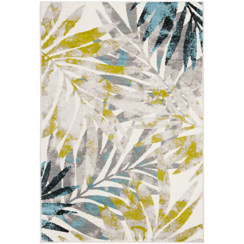 Troxler Performance Floral Rug, Rectangle 4' x 6'
