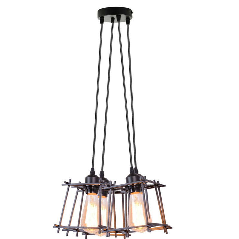 Barrentine 4 - Light Black Cluster Pendant
