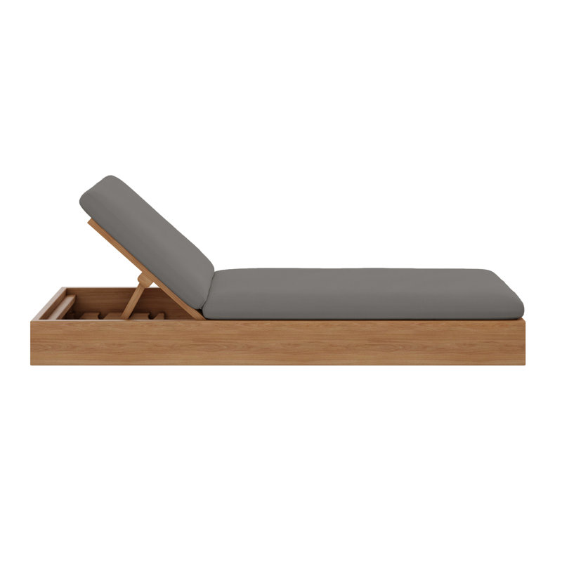 Beja Chaise Lounge - Charcoal, Charcoal