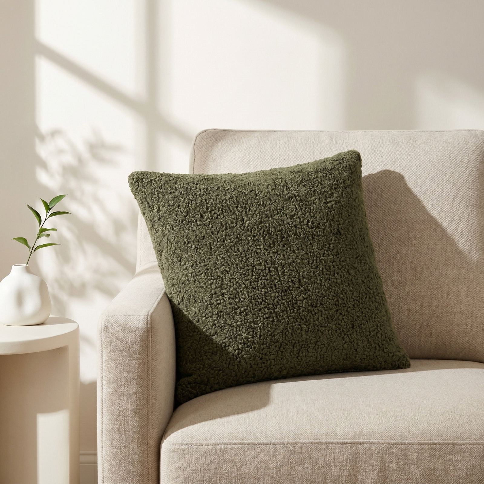 Hanka Throw Pillow, 21" x 21", Cloverleaf