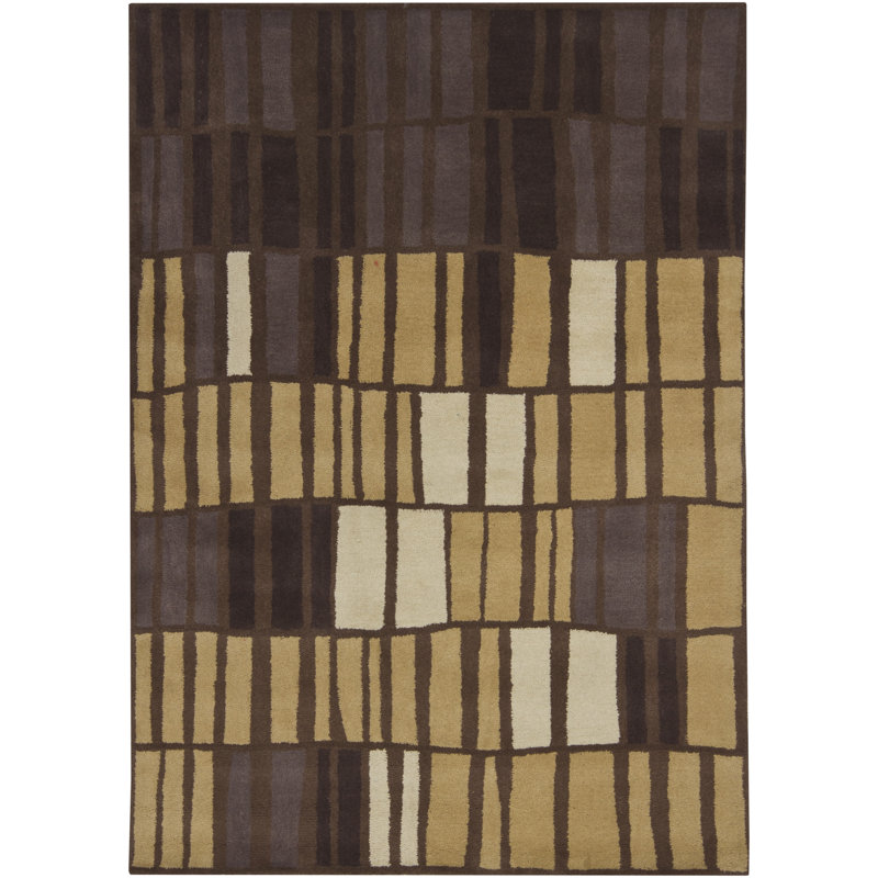 Tapis Abbeville, Rectangle 5 pi x 7 pi, Brun/brun clair