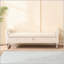 Banc de rangement en velours de 67,91 po de largeur avec accoudoirs - beige-129894749-129894752