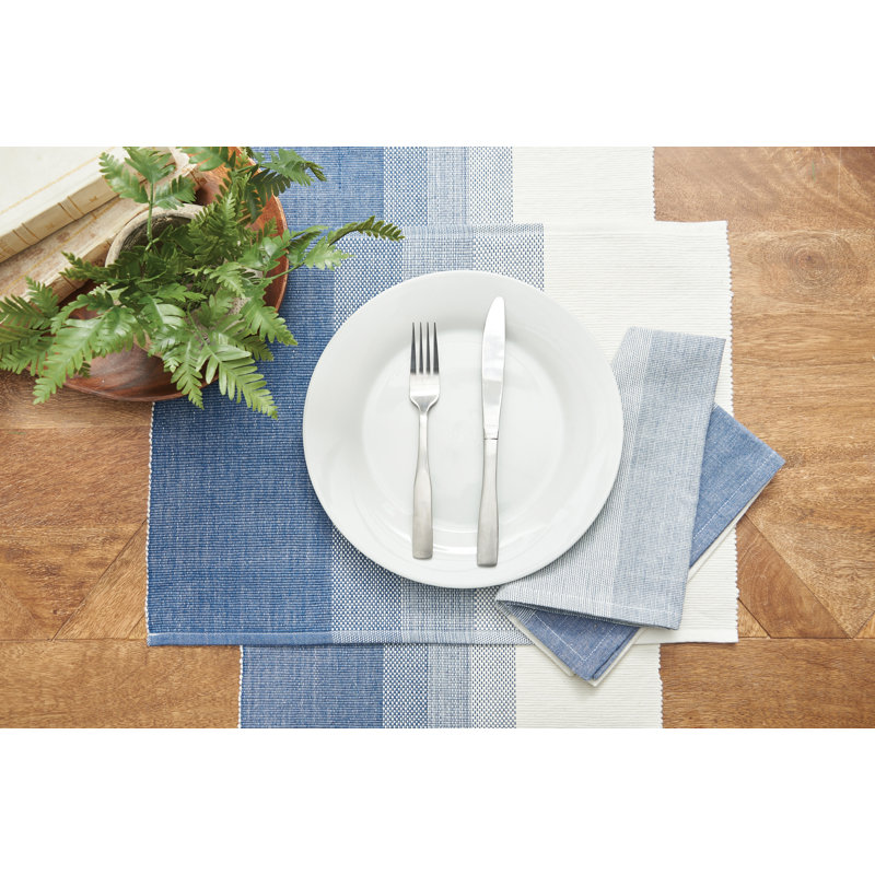 Baileyton Sullivan Blue & White Ombre Patriotic Table Topper