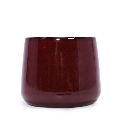 Pot de fleurs en céramique 4 pièces, pâte de haricot rouge, élégant, patio, jardin, rebords de fenêtre, drainage optimal, pot de fleurs rouge moderne à croissance de racines, polyvalent pour les espaces intérieurs et extérieurs sur les rebords de fenêtre