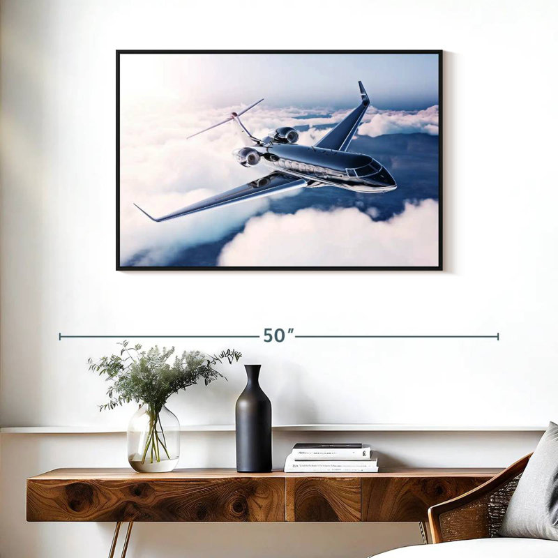 Mehar Private Jet Flight, 25" H x 37" W