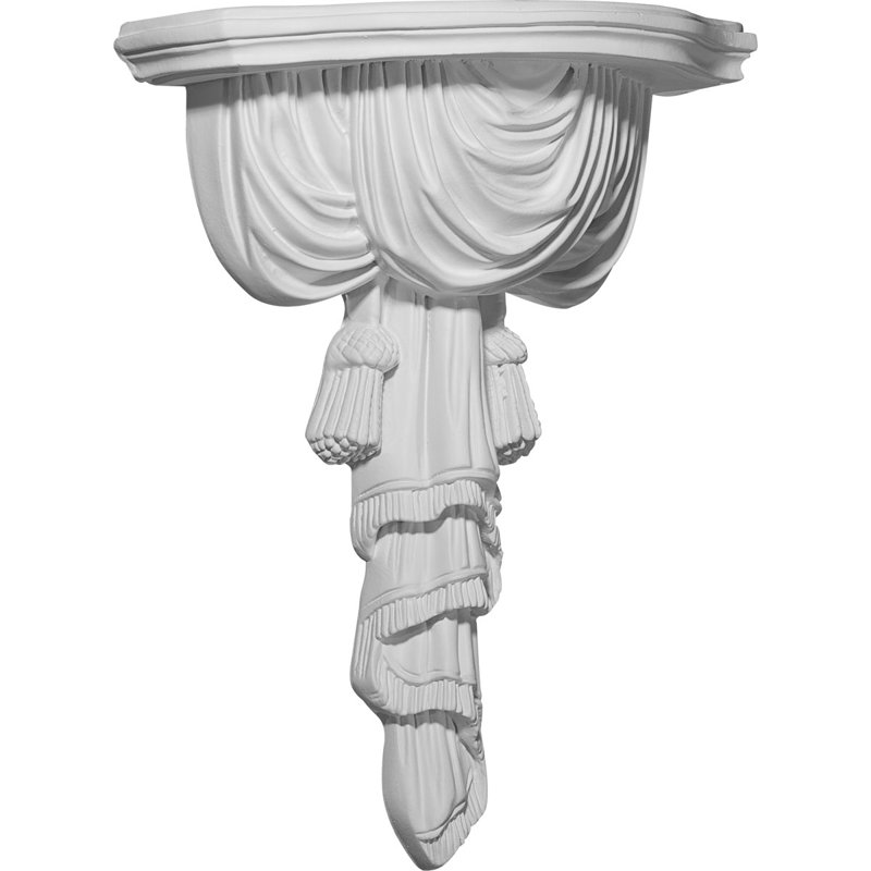Tassel And Ribbon Marbleizing Accent Shelf