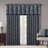 Aubrey Jacquard Navy Curtain Panel Pair 50x95"-1556074095-1609817533