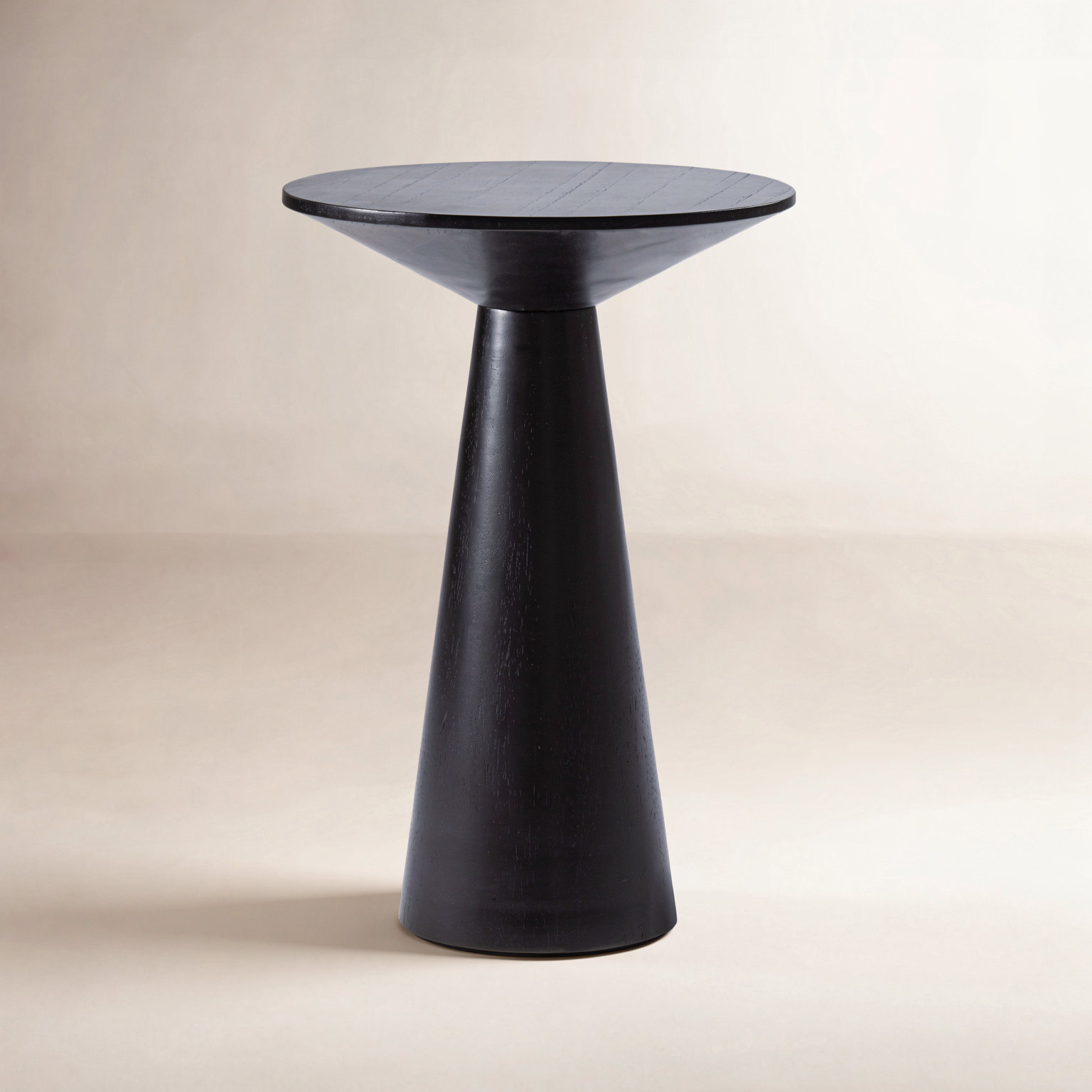 Bozovich Solid Wood End Table, Black, 19.5" H x 13.5" W x 13.5" D