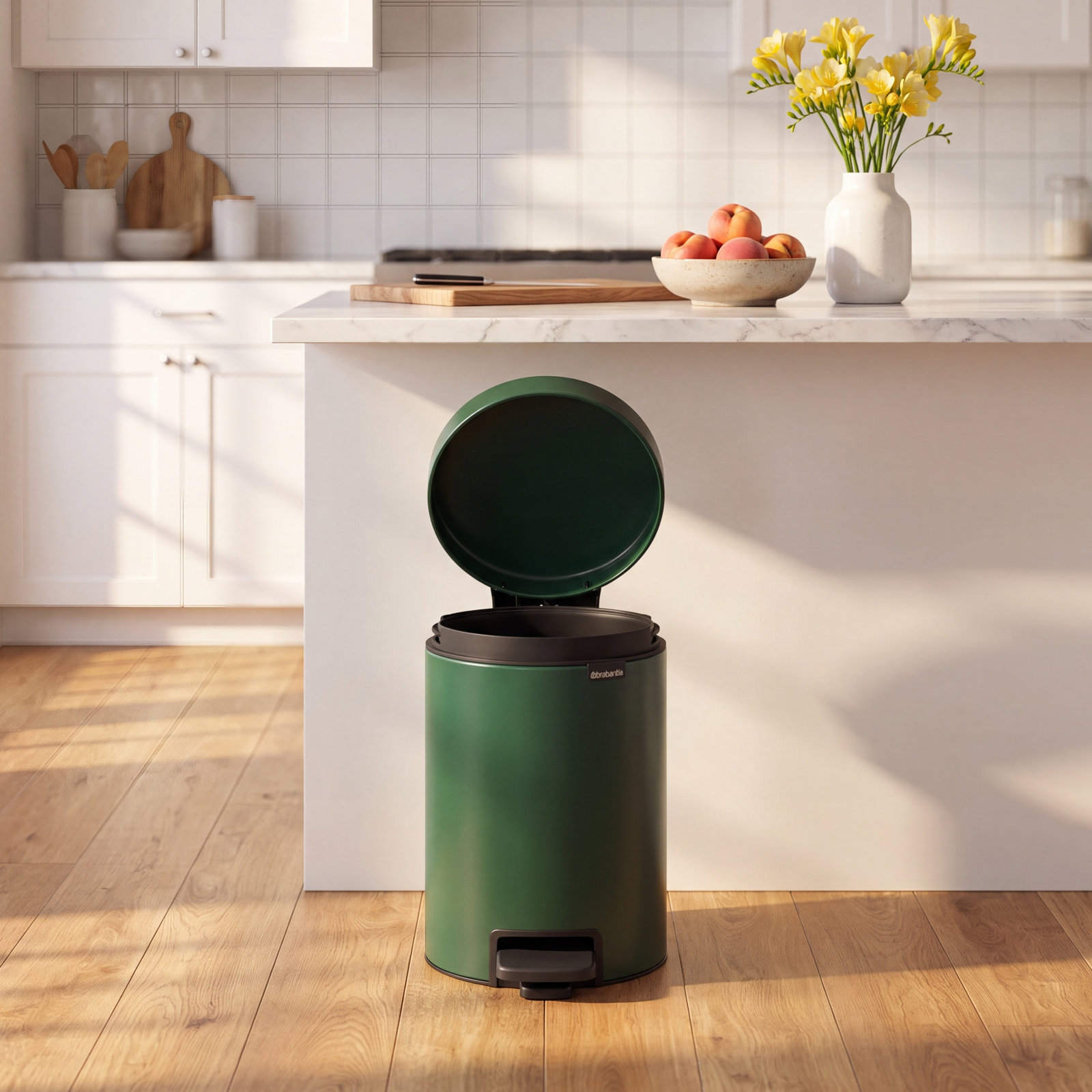 Brabantia Newicon 0.8gal Step-On Can, Pine Green