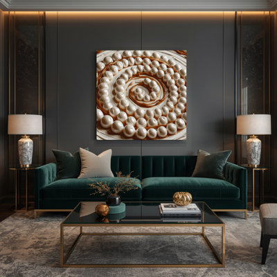 Dessert tapioca pudding, art mural sur toile grise