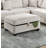 Ivory Color 3Pc Sectional Set Corduroy Upholstered LAF Sofa RAF Chaise Ottoman L-Sectional Living Room Furniture-1790503877
