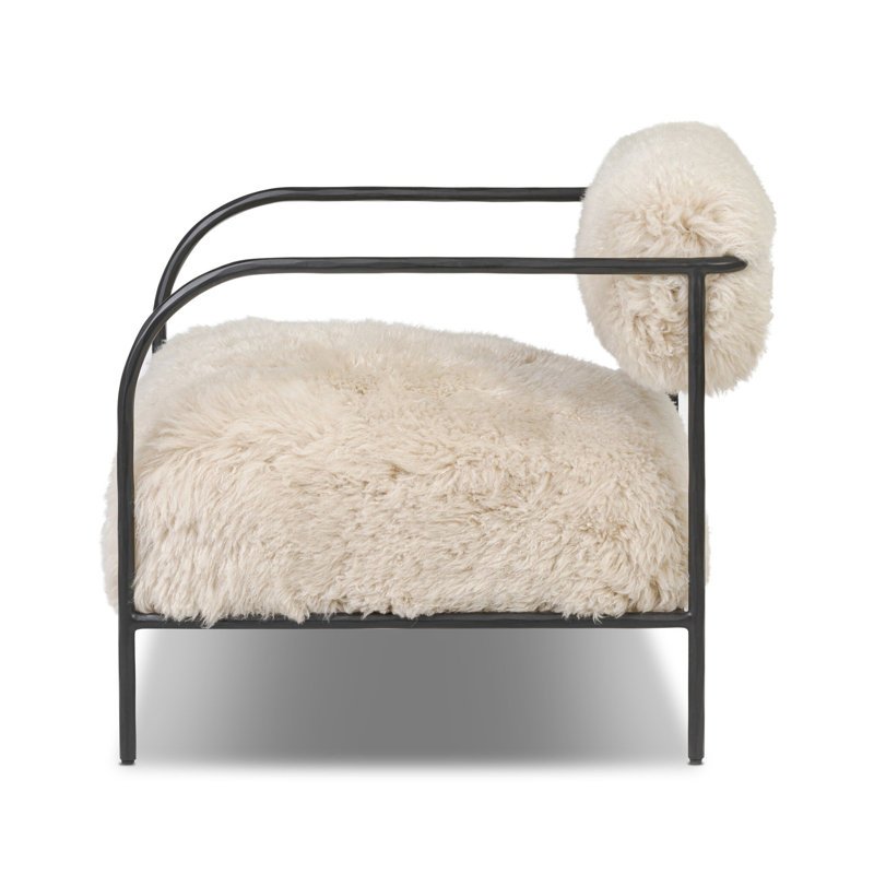 FENN Armchair, Champagne Mongolian Fur