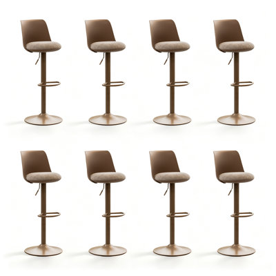 Chaise à dossier solide gris (paquet de 8)