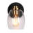 Modern Black Brass 1-Light Armed Sconce