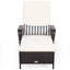 Costway2 pièces Pe Rattan Méridienne Fauteuil Inclinable Coussin