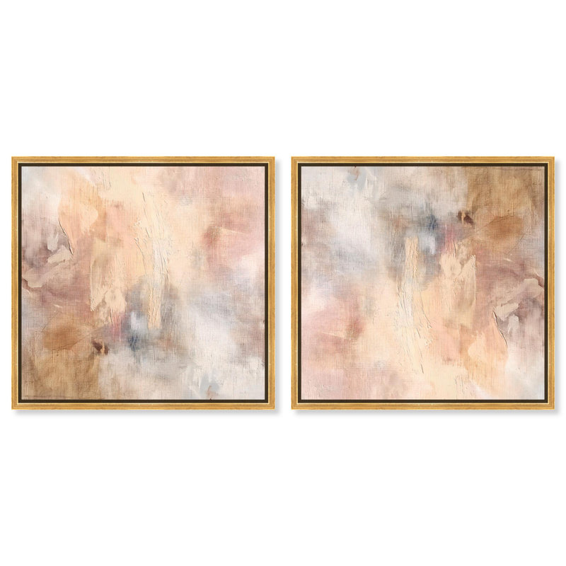 Ensemble Codex III sur toile Modern Boho par Art Remedy, H 21 po x l 21 po, Cadre doré